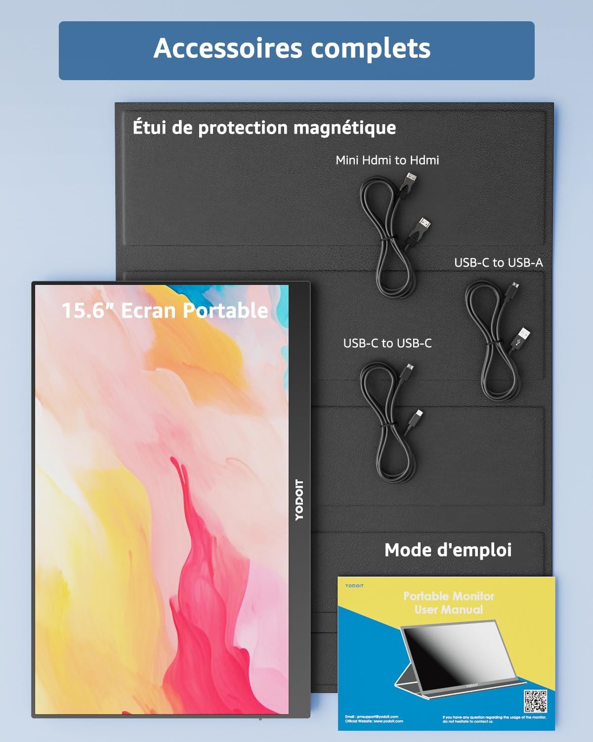 Yodoit - écran portable 15,6