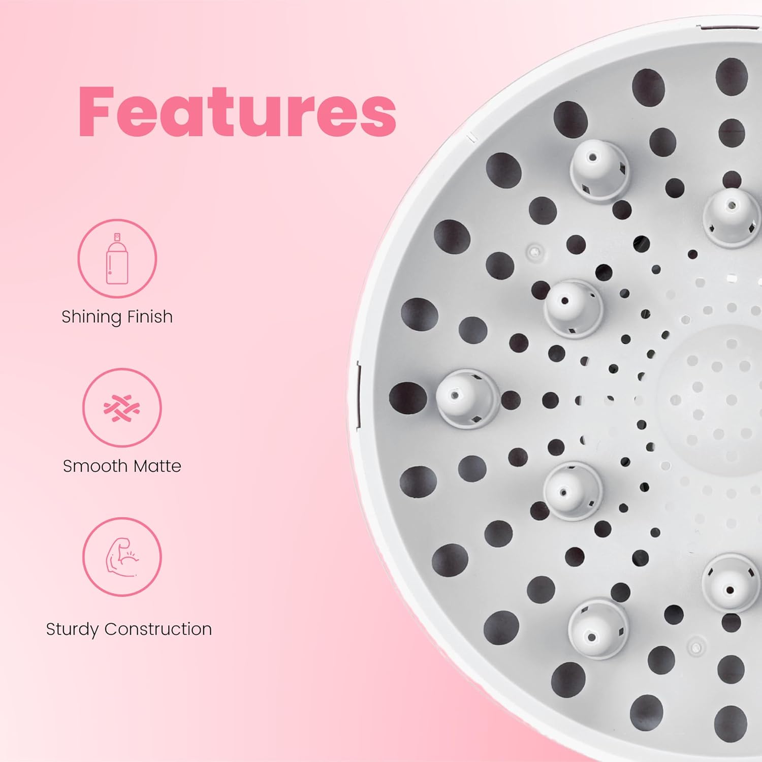 Diffuseur cheveux universel - lavande - 4.4-6.6 cm - idéal cheveux bouclés