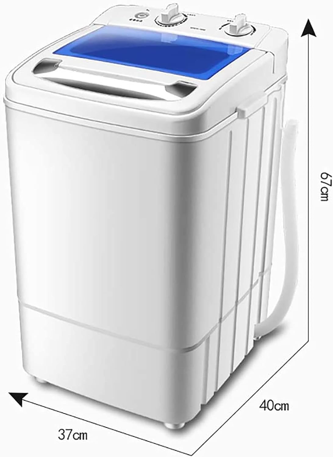 Machine à laver portable 7kg, 300W, semi-automatique, sèche-linge, plastique écologique