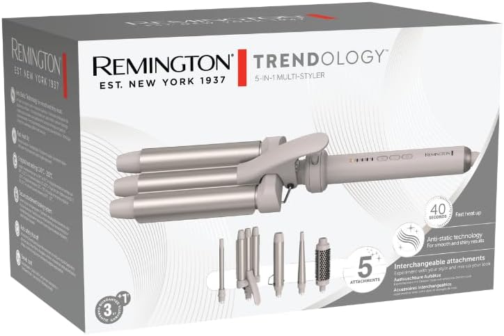 Remington - Boucleur 5en1, 13-33mm, écran LED, tous cheveux - CI41MS5E51