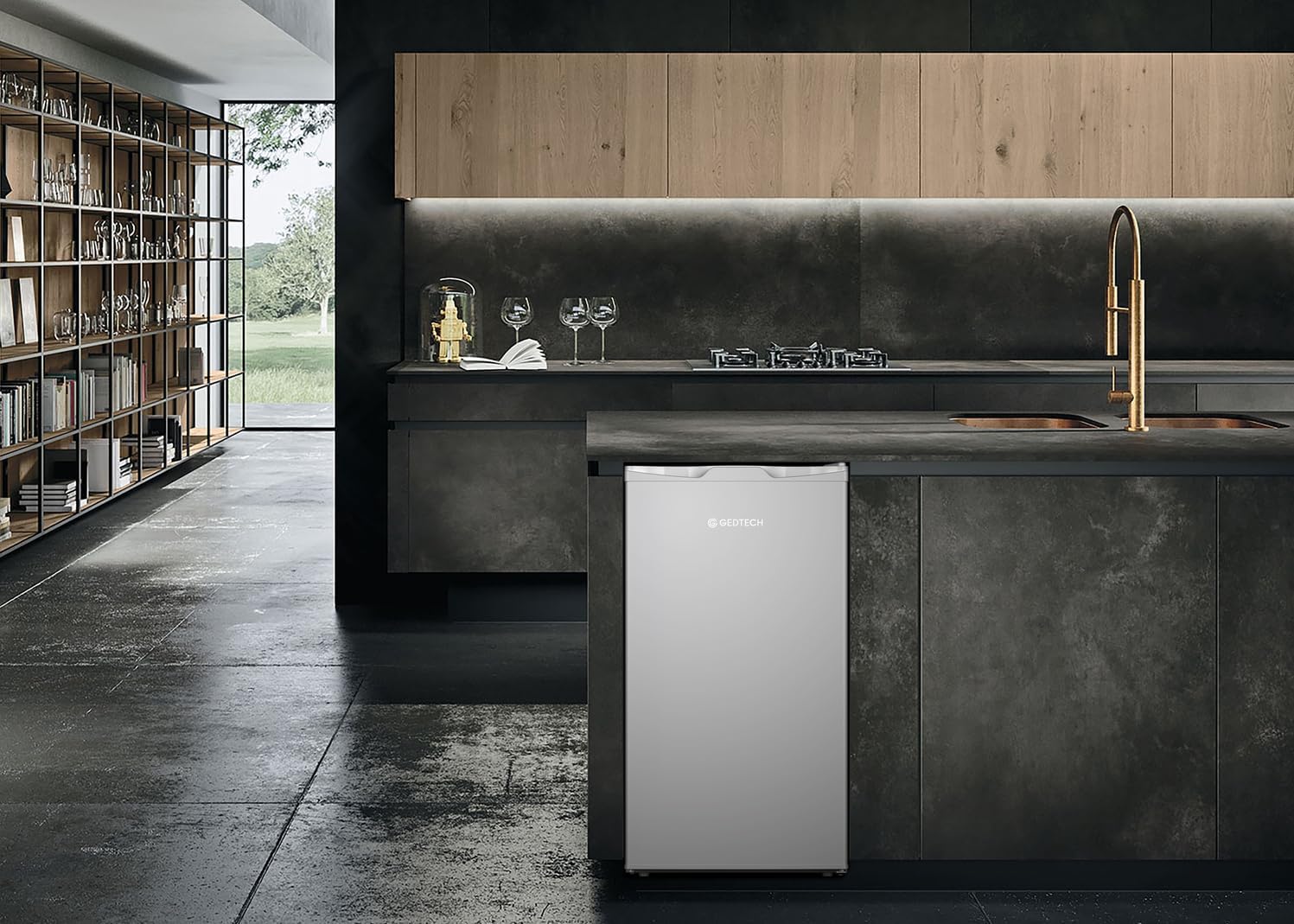 GEDTECH - Réfrigérateur Table Top 85L, congélation, classe E, GTOP93SL