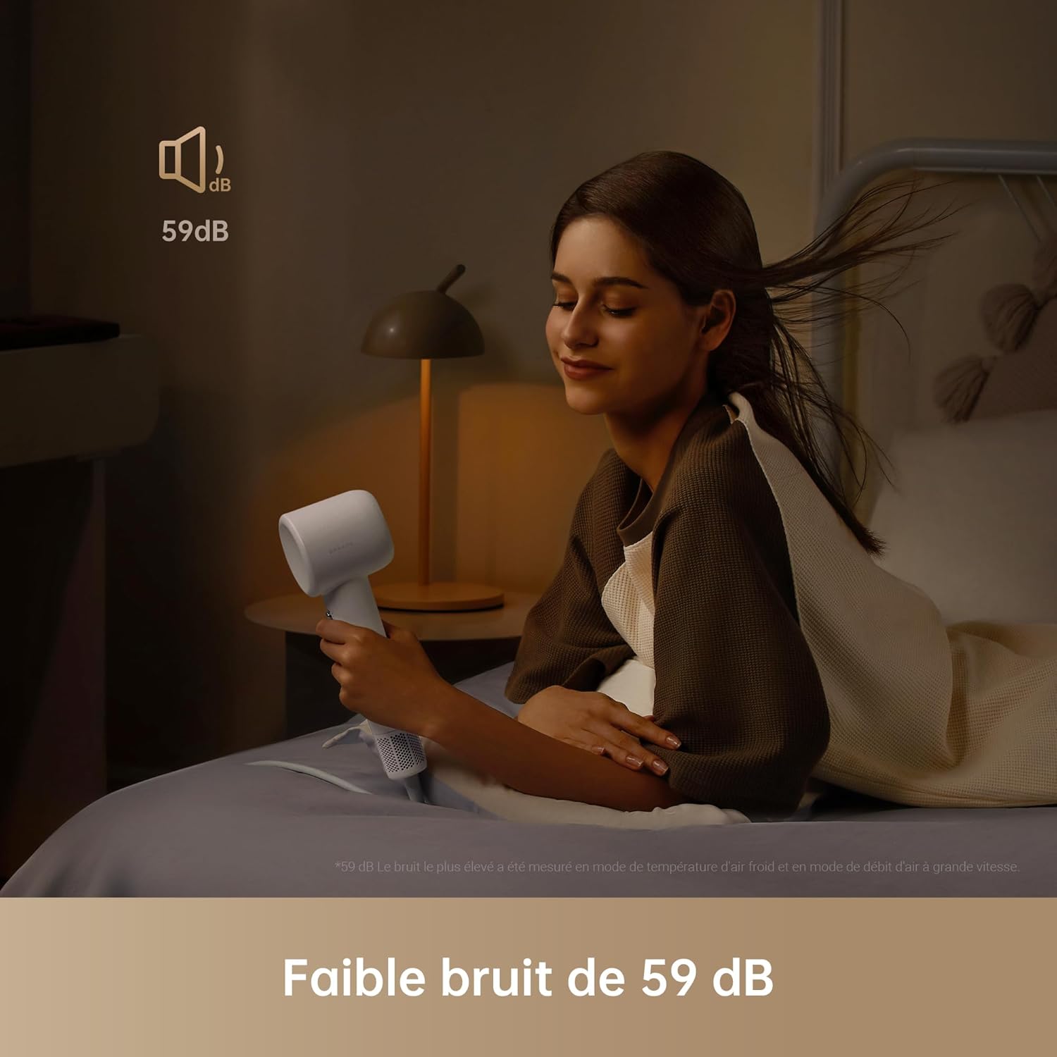 Dreame - Hair Gleam - 330g - moteur 110000 t/m, 65 m/s, ions négatifs