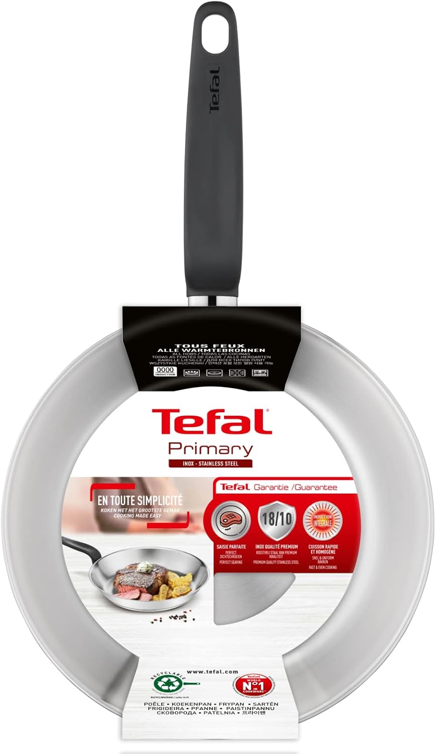 Tefal - Primary inox - poêle 24 cm - garantie 10 ans induction E3080404