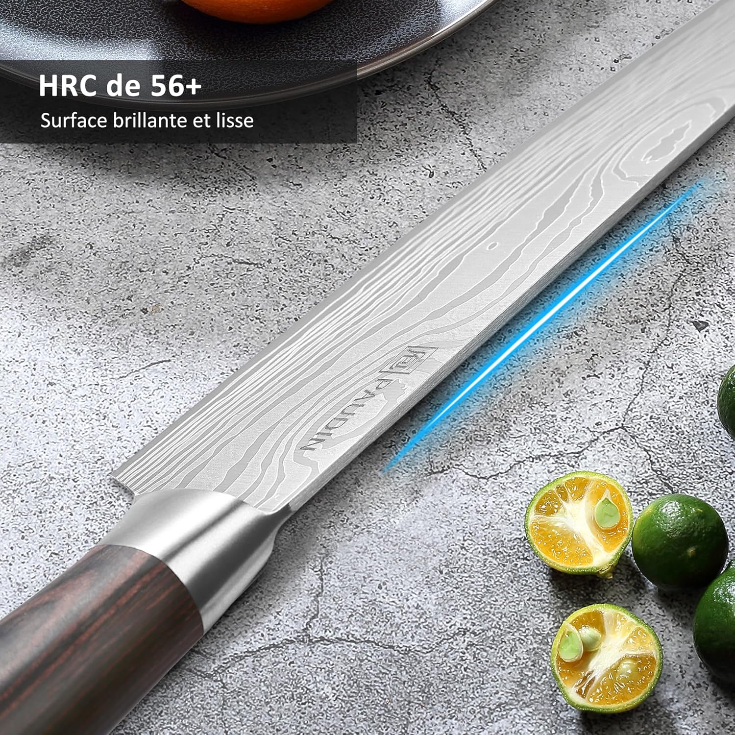 PAUDIN - Couteau de Chef - 8 pouces - lame acier carbone ultra tranchante