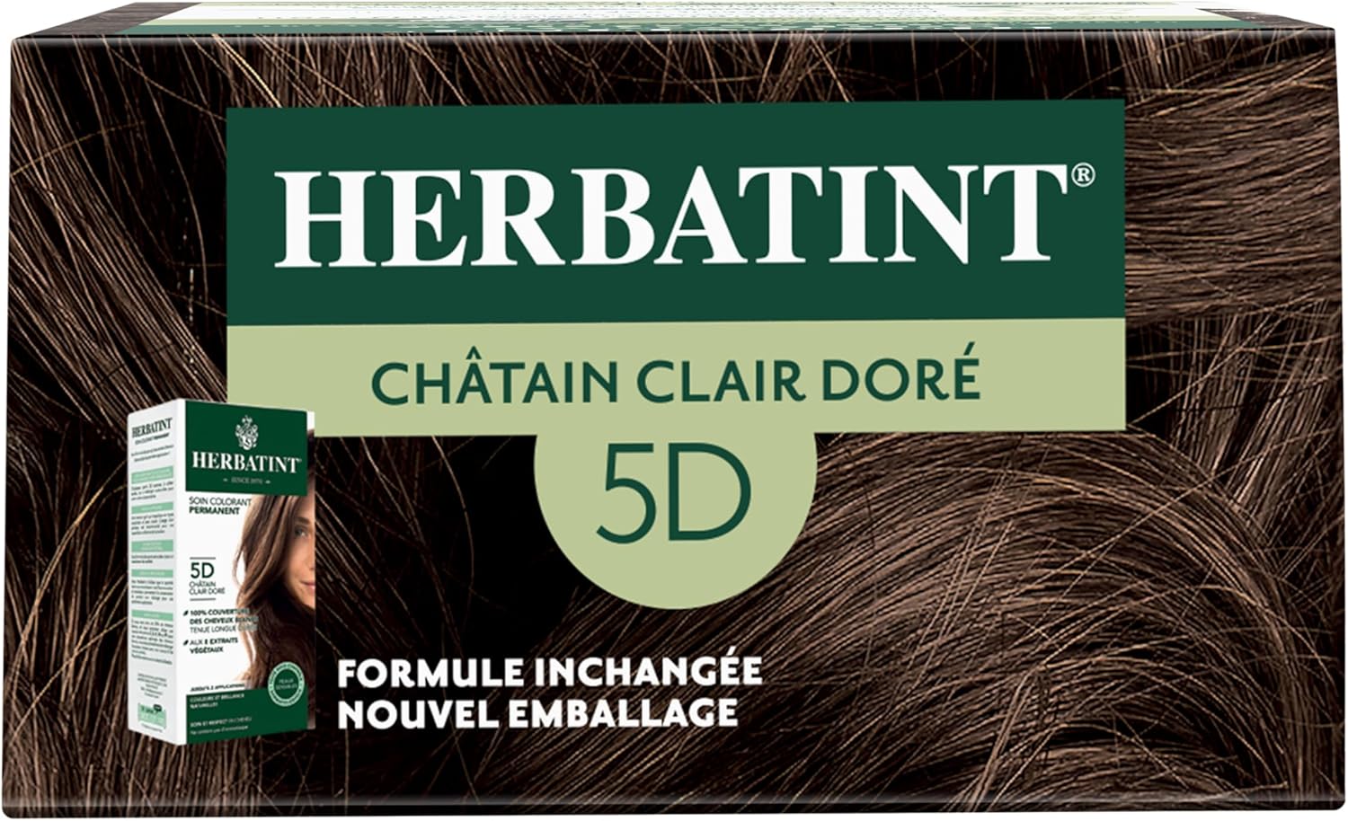 Herbatint - Soin Colorant Permanent 170ml - Châtain Clair Doré, sans ammoniaque, couvre les cheveux blancs, testé dermat