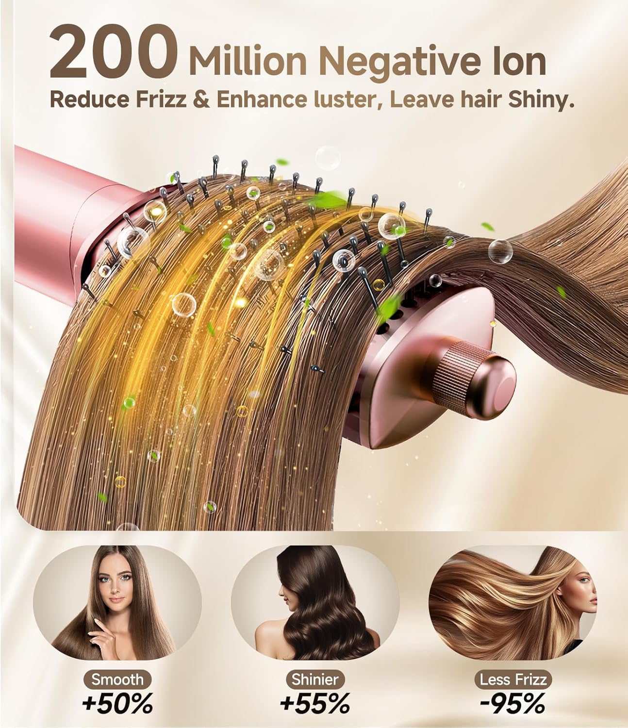 Brosse soufflante 8 en 1 - Air Styler flexible, brushing, boucleur, lissage