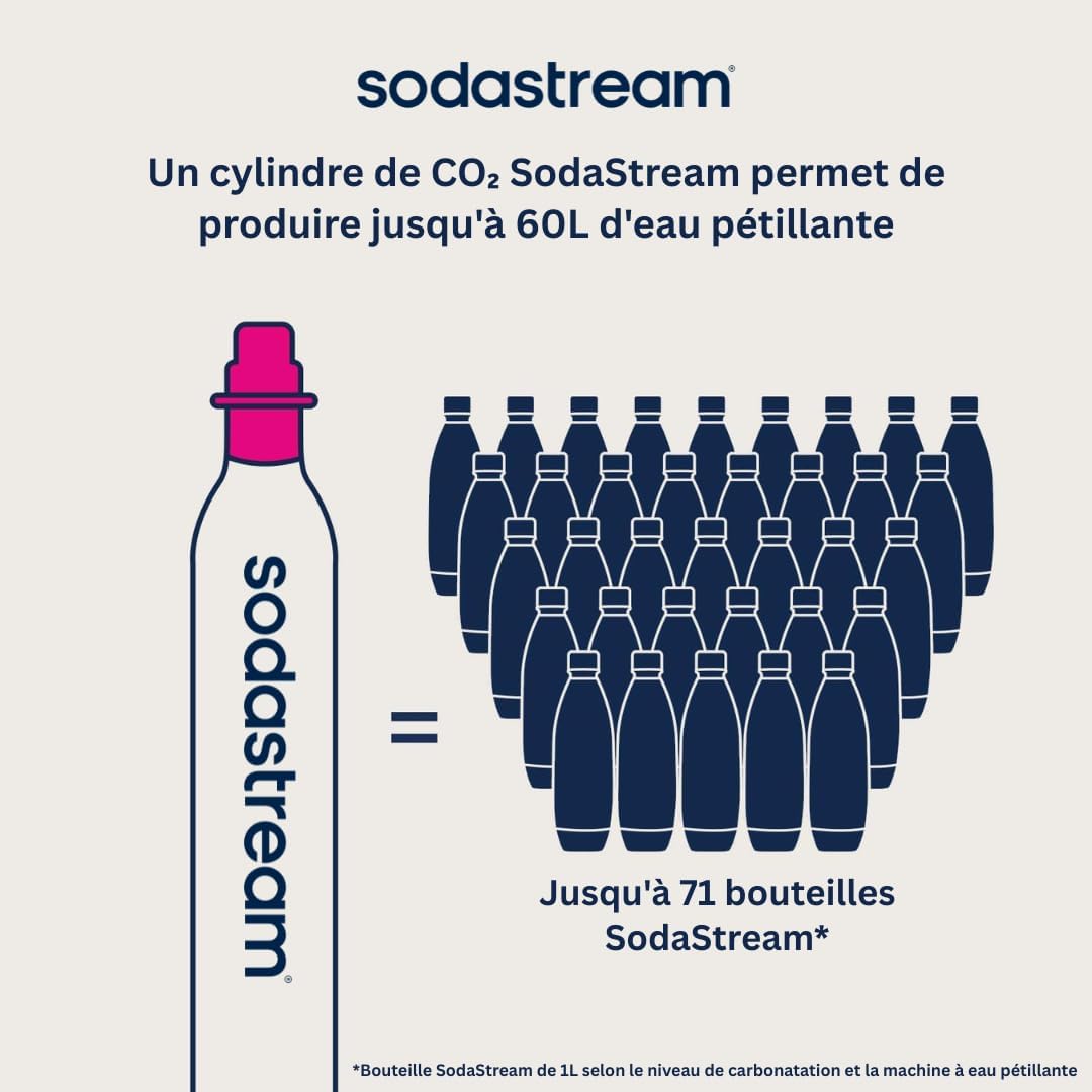 SodaStream - recharge gaz 60L - compatible à visser, originale
