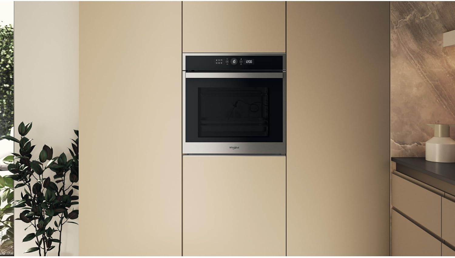 Whirlpool - Four multifonction encastrable 60cm, inox, grande capacité, WOI4S8PPM1SX