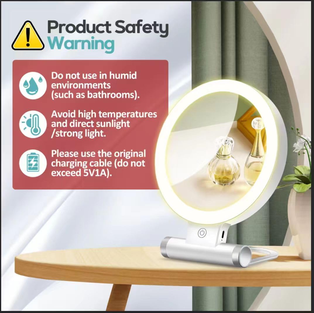 B Beauty Planet - miroir lumineux 30X/1X - blanc - grossissant, courtoisie