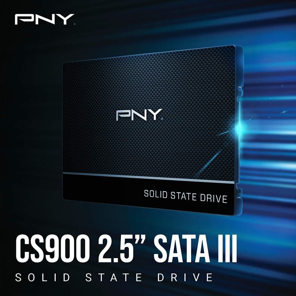PNY - SSD CS900 - 2.5 pouces - 250Go, SATA III, jusqu’à 535MB/s, CS900