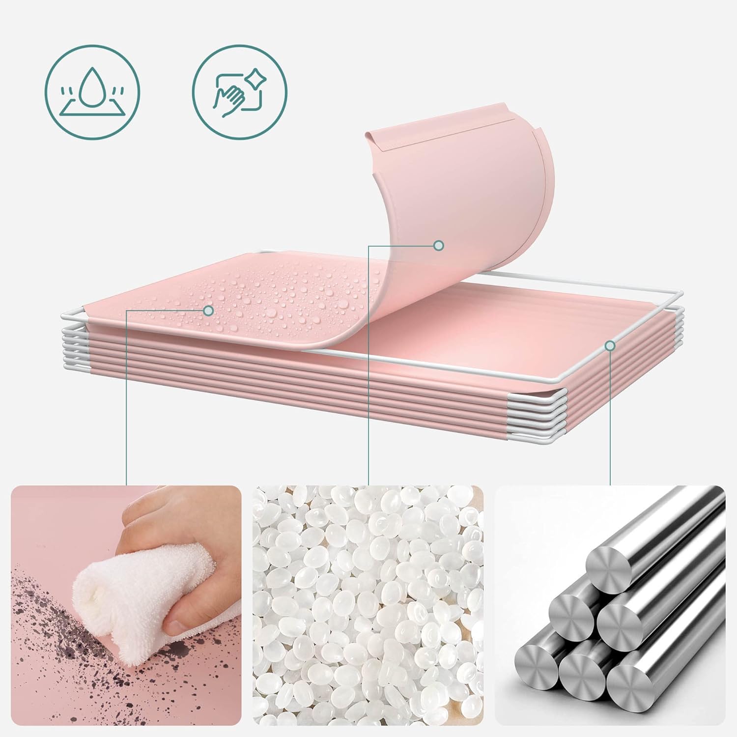 SONGMICS - meuble rangement enfant modulable 16 cubes, 123x31x123cm, rose LPC906P01