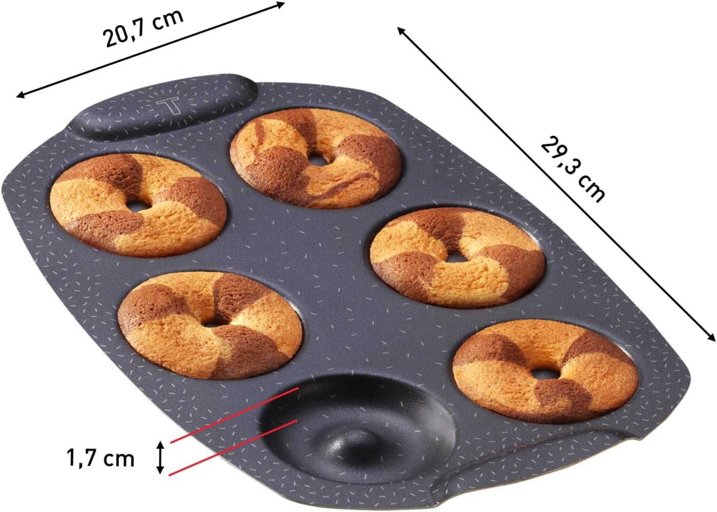 Tefal - PerfectBake Mini - 6 mini donuts - revêtement antiadhésif, aluminium recyclé, J5734602
