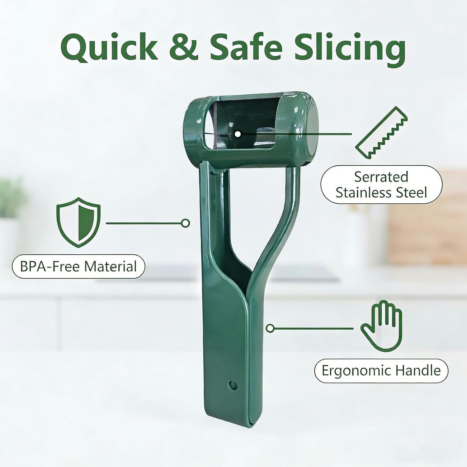 Trancheuse fruits légumes - inox, poignée anti-dérapante, coupe rapide