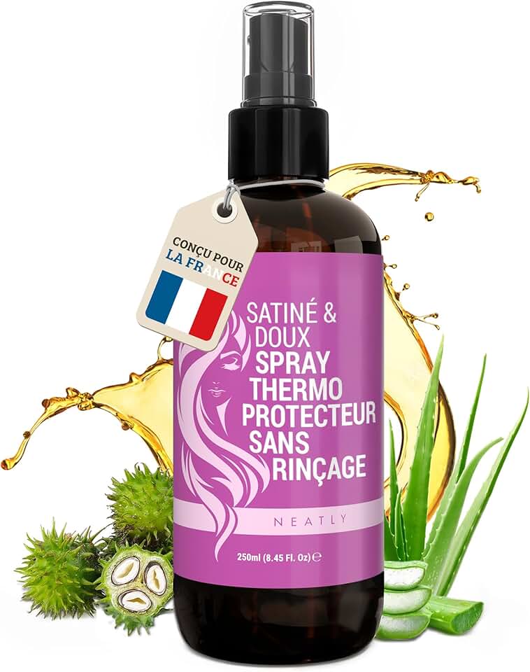 Neatly - Spray thermoprotecteur kératine 250ml - protection chaleur cheveux secs abîmés à 230°C
