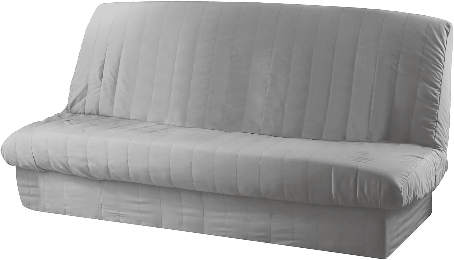 Douceur d'intérieur - Essentiel housse Clic Clac 120-140x185-200cm - polyester matelassé gris