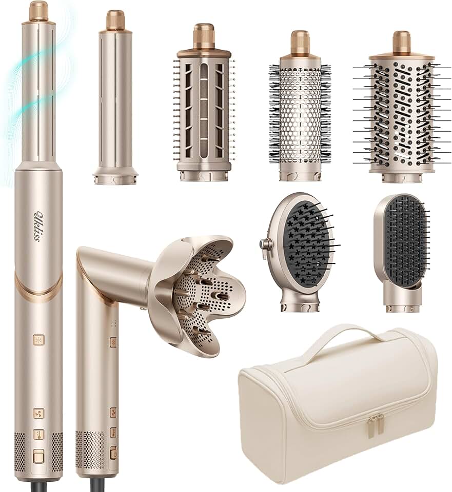 UKLISS - Airstyler 8 en 1 - coiffage auto et ionique - séchage rapide