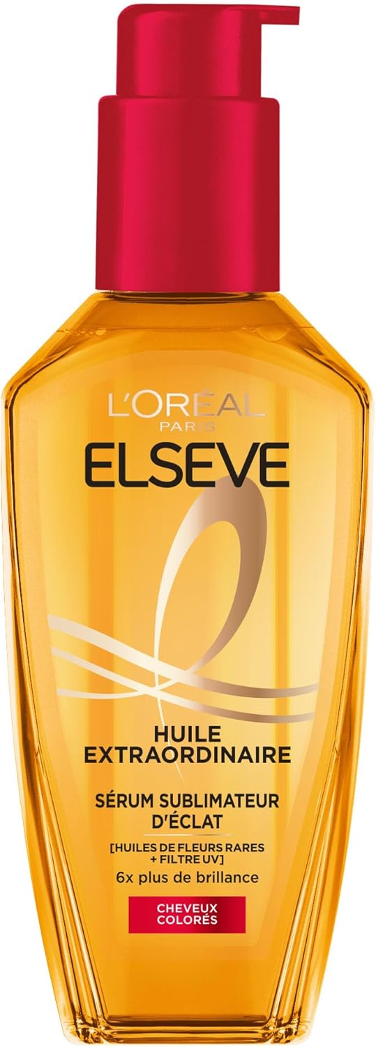L'Oréal Paris - Elsève Huile Extraordinaire - 100ml - soin cheveux colorés, filtre UV, huiles de fleurs