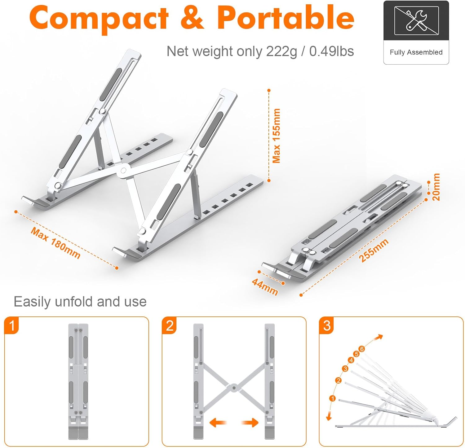 Grifema - support PC aluminium 10-17,3