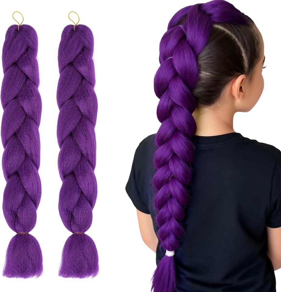 Perruque - violette enfant/femme - cosplay Halloween Kpop - 2 pièces