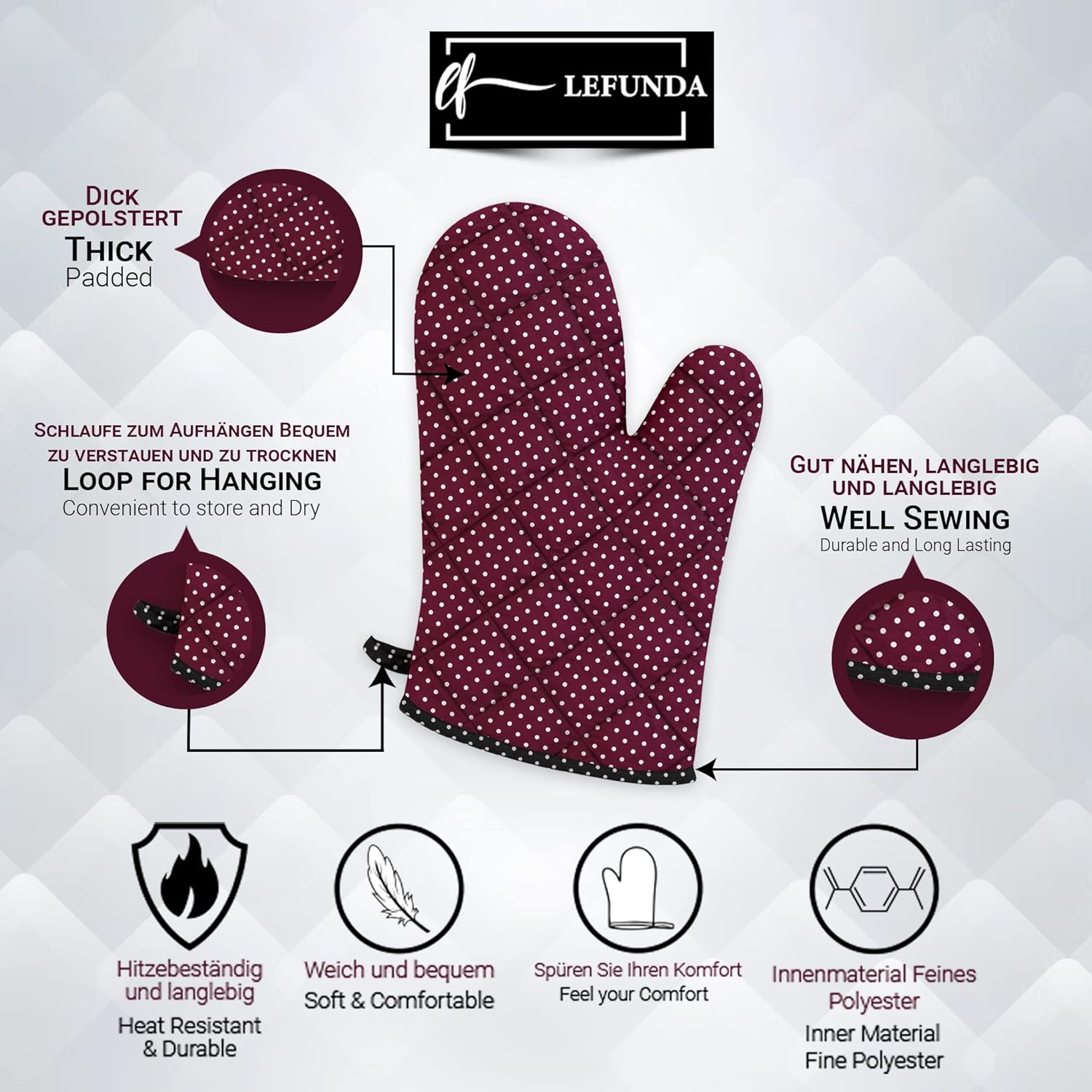 LEFUNDA - Tablier étanche réglable 3 poches longues lanières