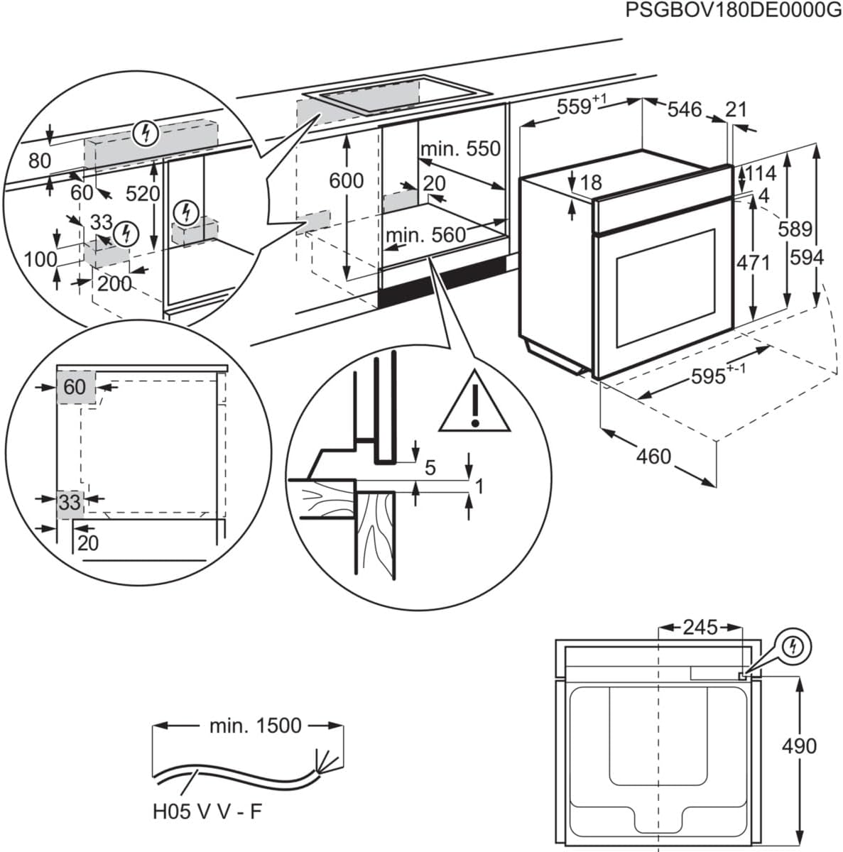 AEG - Four encastré Série 7 - cuisson précise, WiFi, auto-nettoyage