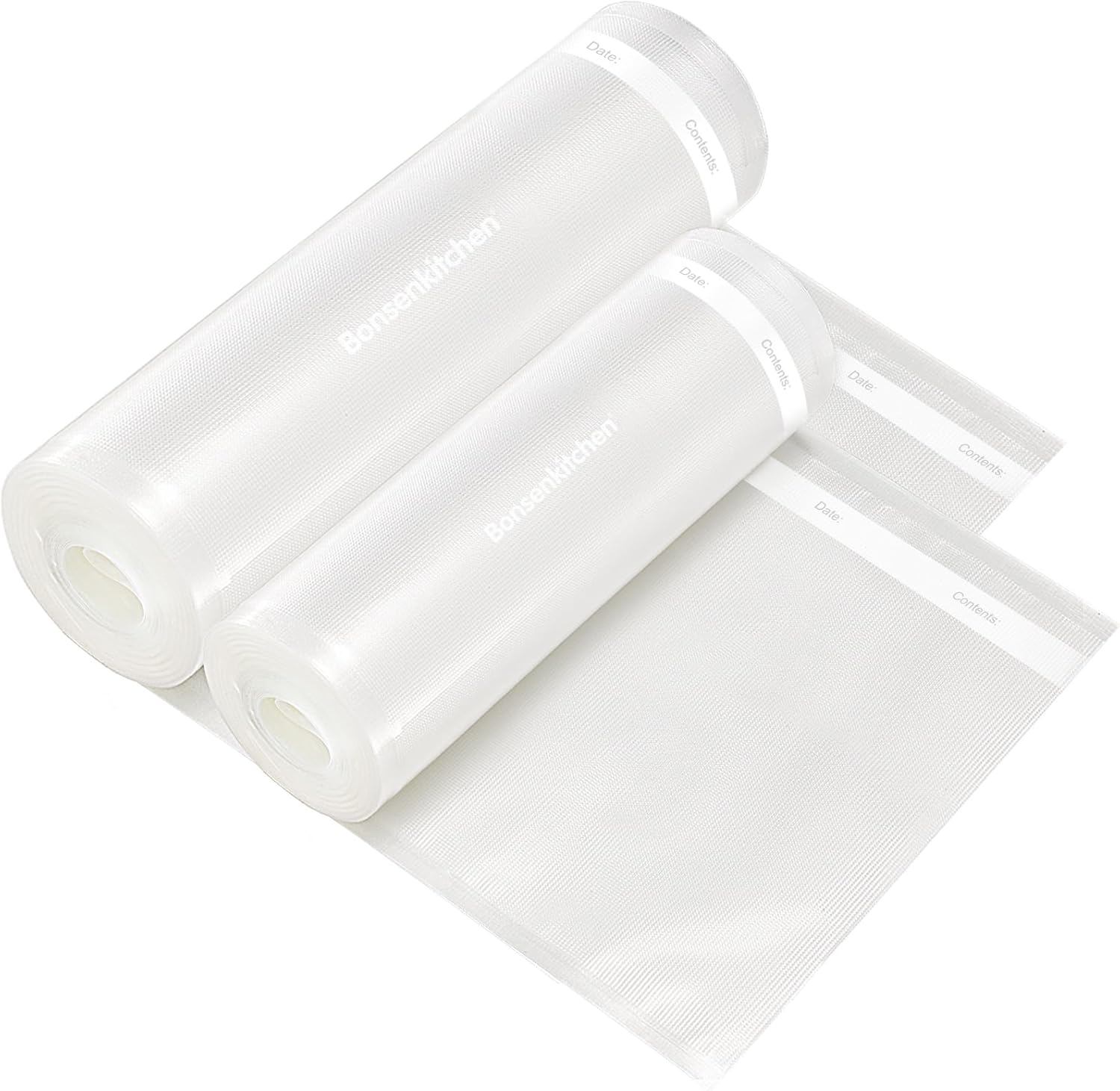 Bonsenkitchen - rouleaux sous vide alimentaire - 28x600cm et 20x600cm - sans BPA, lot de 6 - VB3211