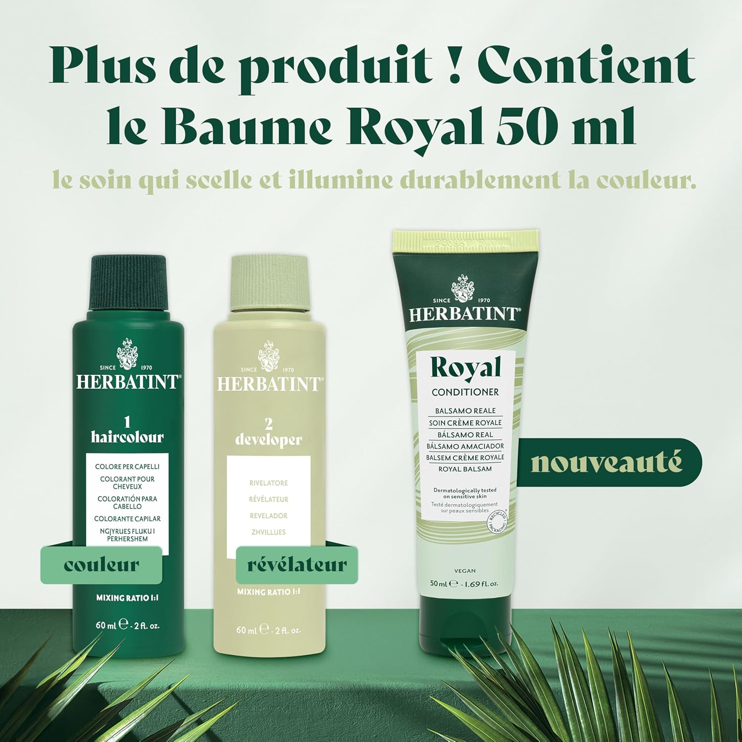 Herbatint - Soin Colorant Permanent - 170ml - Cheveux châtain clair cuivré, sans ammoniaque, 100% couvrant, testé peaux 