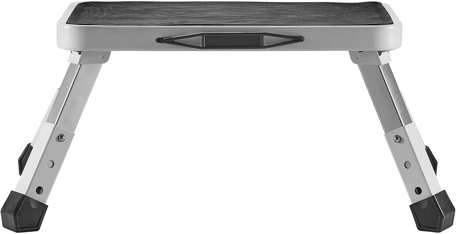 VEVOR - Marche pied pliable 1 marche, 3 hauteurs, 150kg, acier, antidérapant