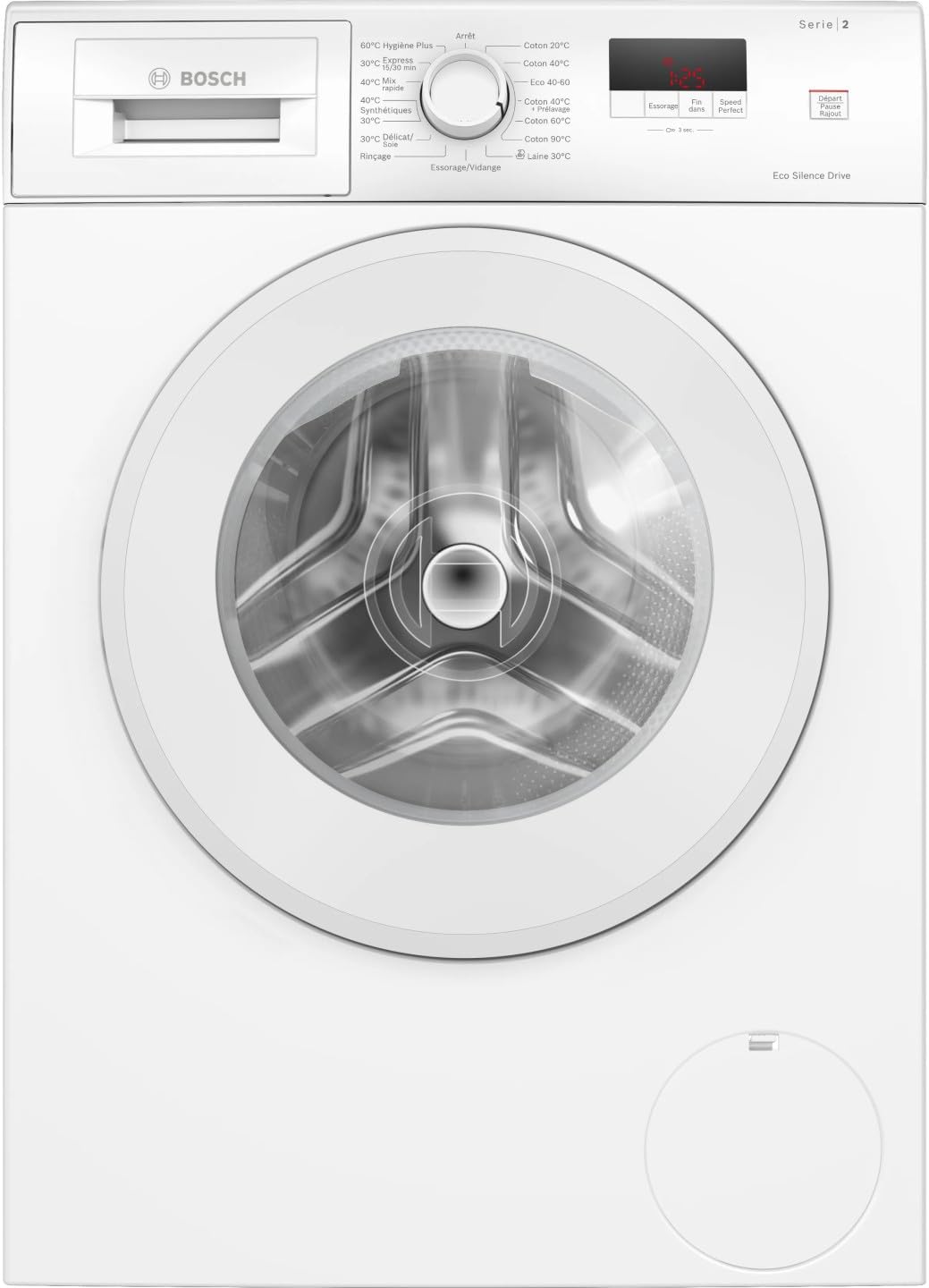Bosch - Lave-linge Série 2, 7 kg, 1200 trs/min, EcoSilence - WGE02201FR