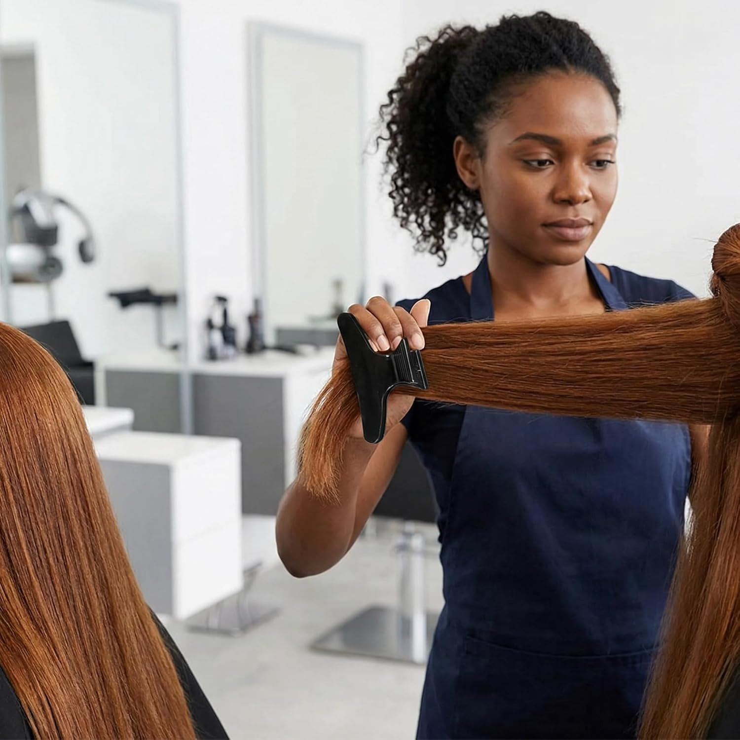 Grapelet - pince à cheveux papillon - 12x - plastique noir, coiffure filles