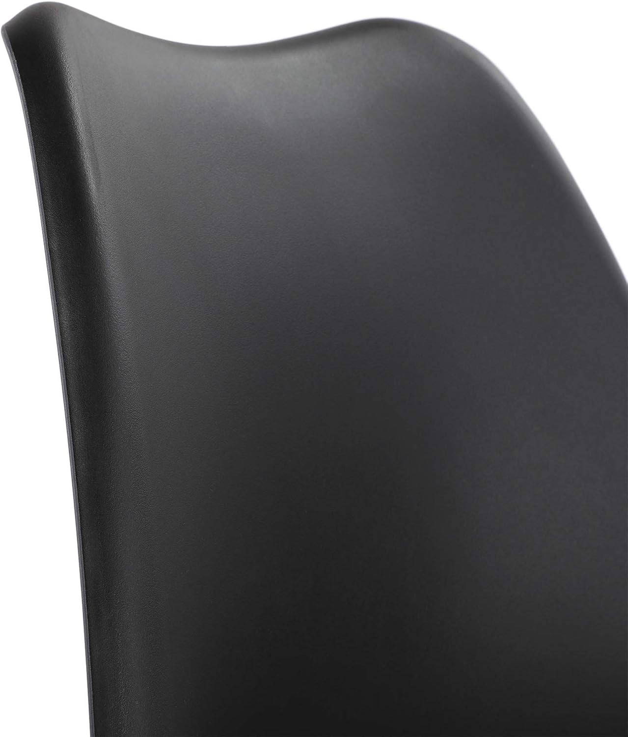 EGGREE - Lot de 4 chaises - assise rembourrée, pieds hêtre - confort optimal, noir