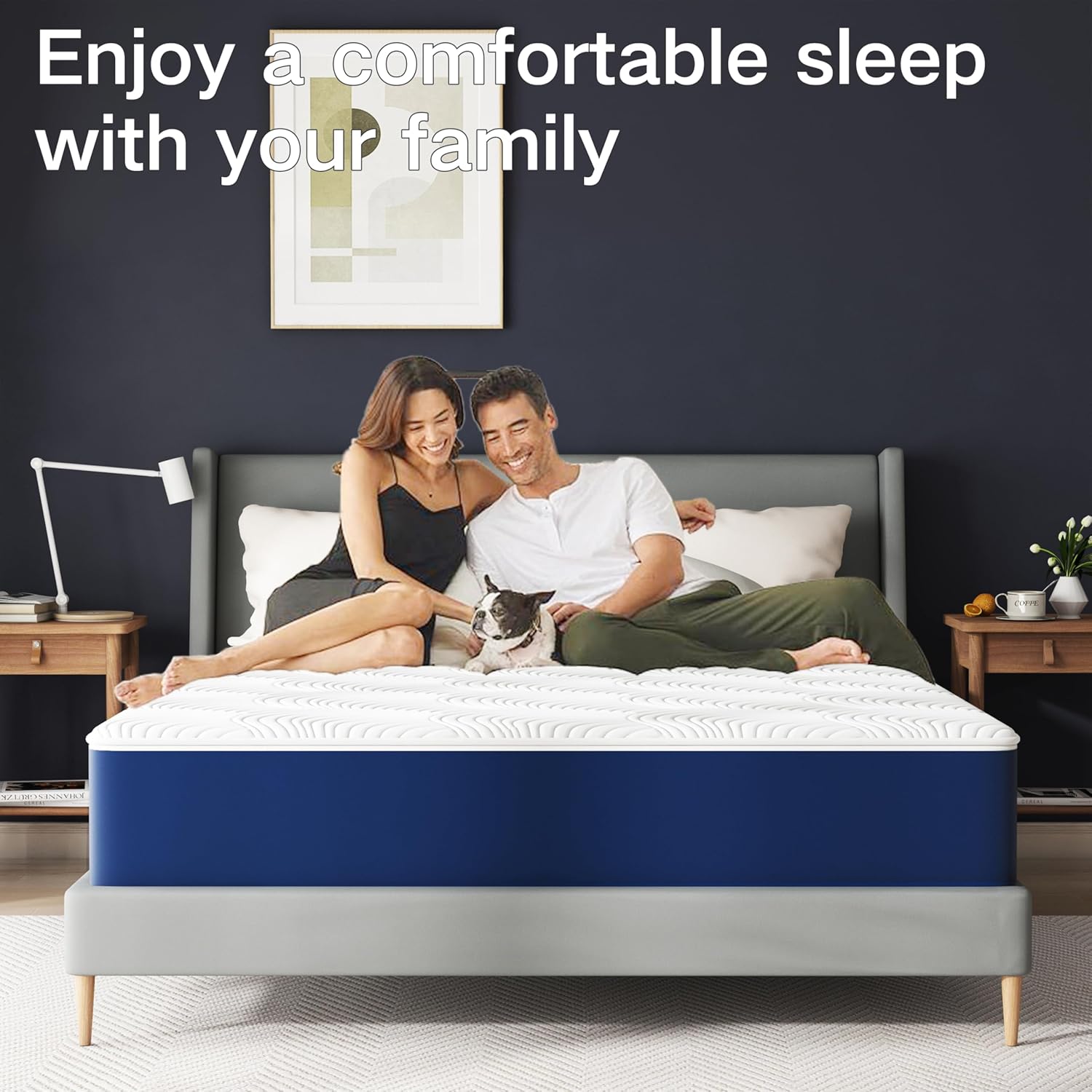 Matelas - 7 zones H3 - 140x190x20 cm - Mousse froide, housse amovible