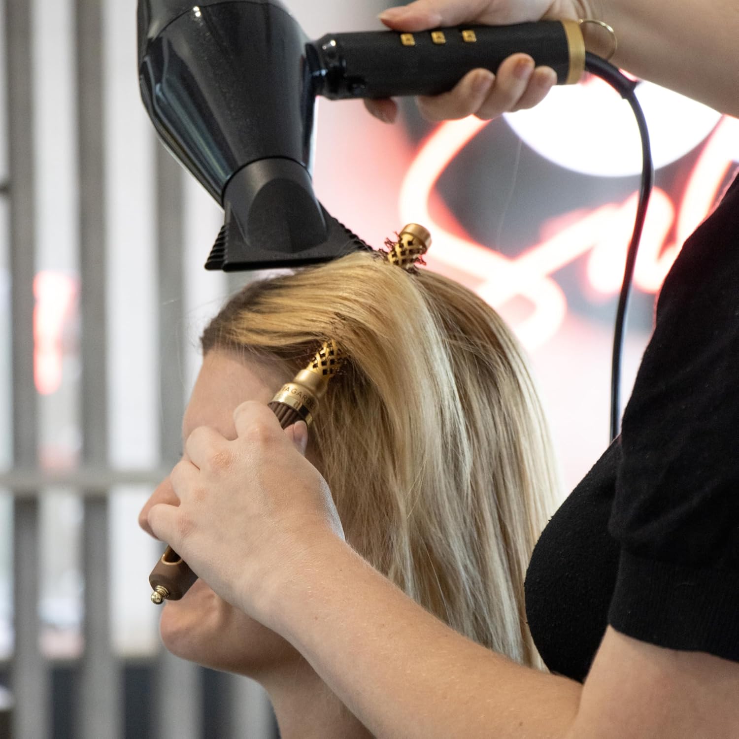 Olivia Garden - Expert Blowout Shine - brosse ronde céramique antistatique - pour brushing brillant et sans frisottis