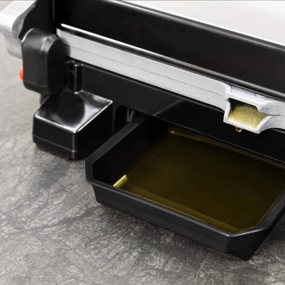 Cecotec - Rock’nGrill 2400 UltraRapid - plaques pierre, 2400W, ouverture 180°