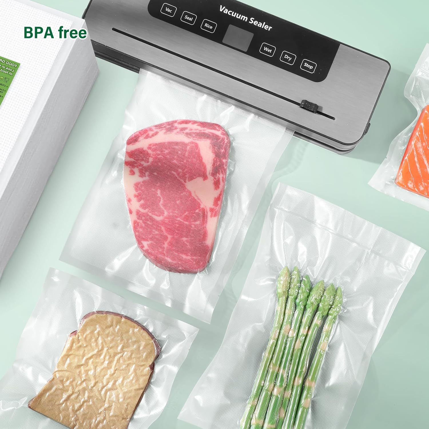 Oderra - sacs sous vide alimentaire - 20x30 cm - lot de 100, compatibilité universelle