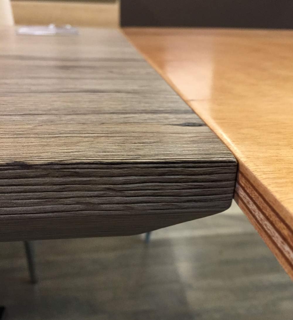 Castelmerlino - Table extensible marine 120x80 cm, pieds réglables 65-85 cm