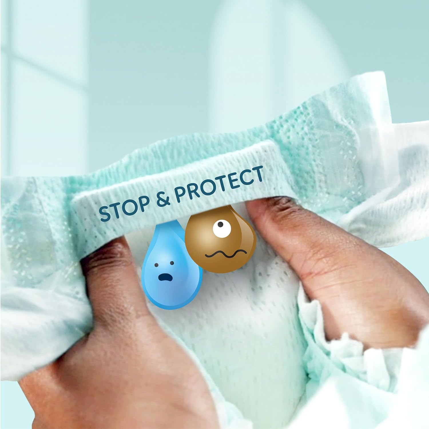 Pampers - Premium Protection taille 2 - 4-8kg - 240 couches, double protection fuites et peau