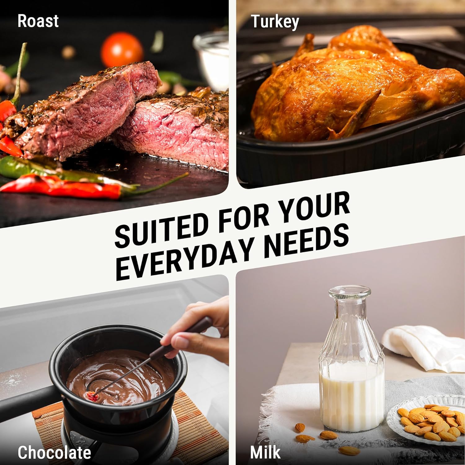 ThermoPro - thermomètre à viande inox - analogique - précision cuisson APT418