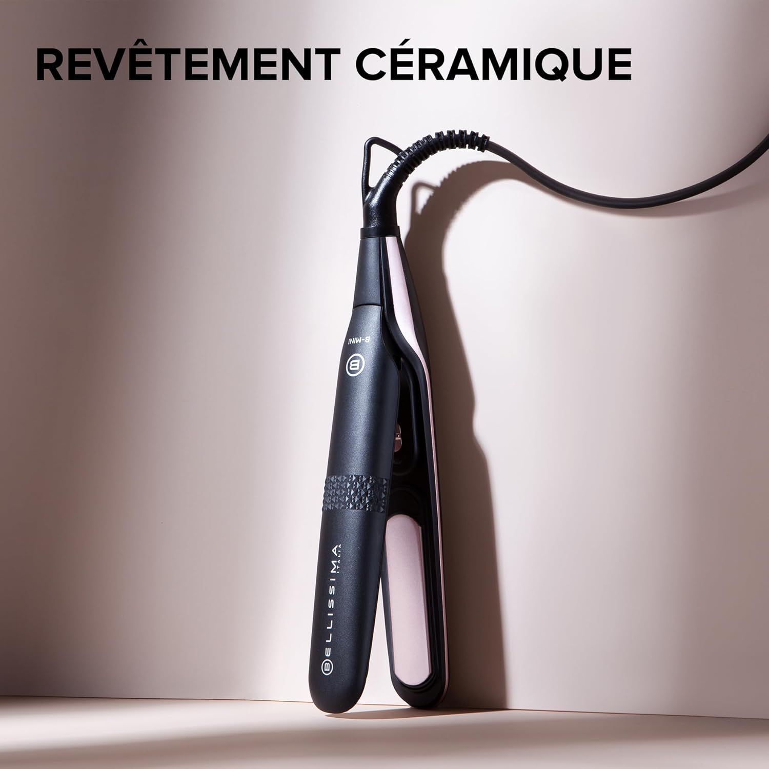 Bellissima - Mini lisseur compact, léger, céramique, 200°C, multivoltage