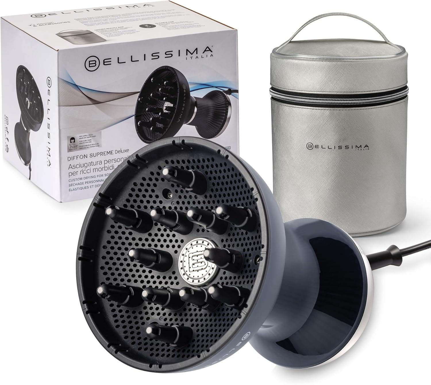 Bellissima – Diffon Supreme Deluxe – diffuseur cheveux céramique kératine – 3 puissances, ionique, séchage doux