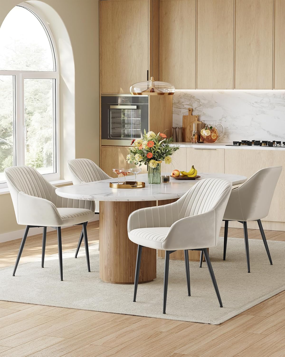 SONGMICS - fauteuil velours, accoudoirs, métal, 120 kg, LDC087W01