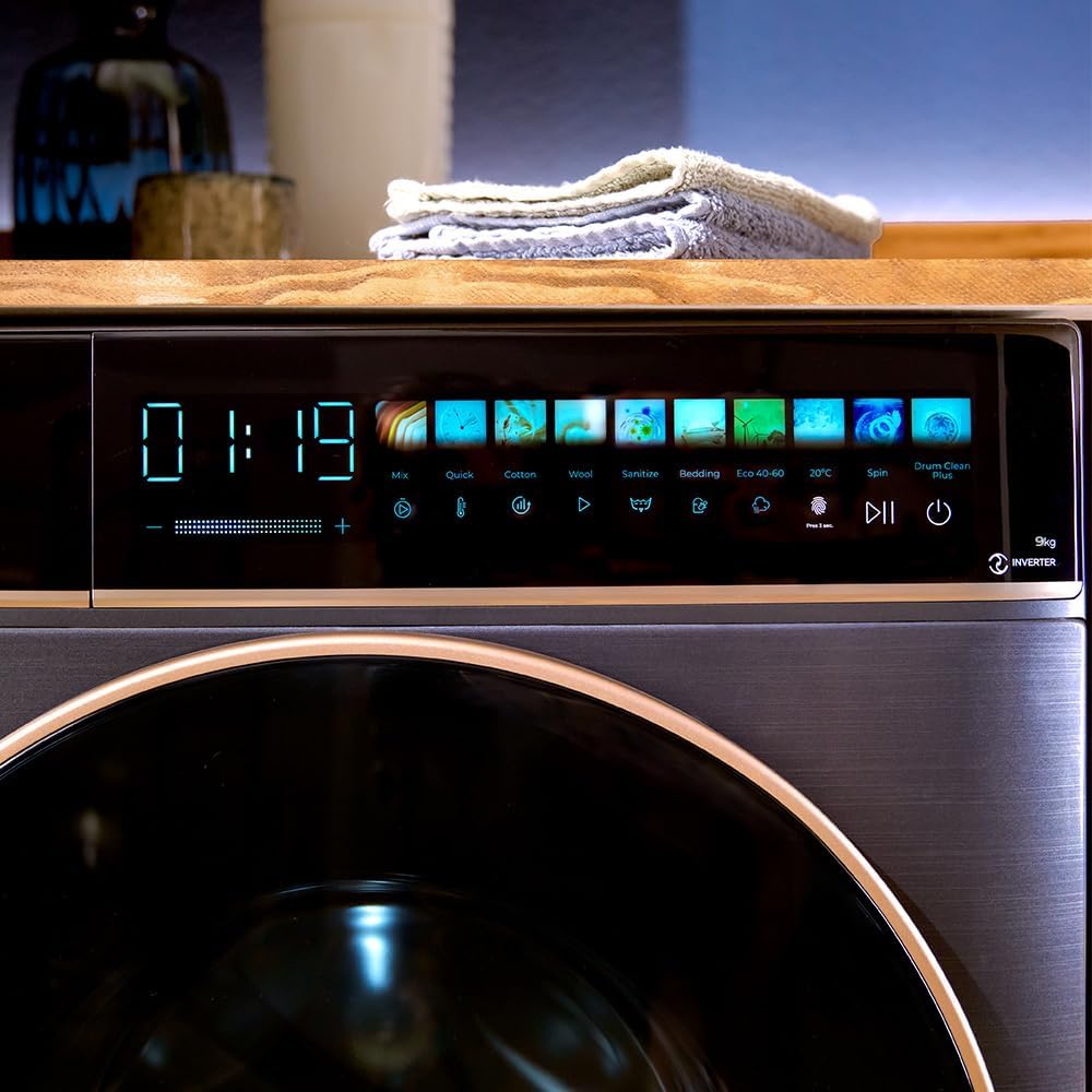 Cecotec - Bolero DressCode 9kg, 1400tr/min, vapeur, écran 10,3