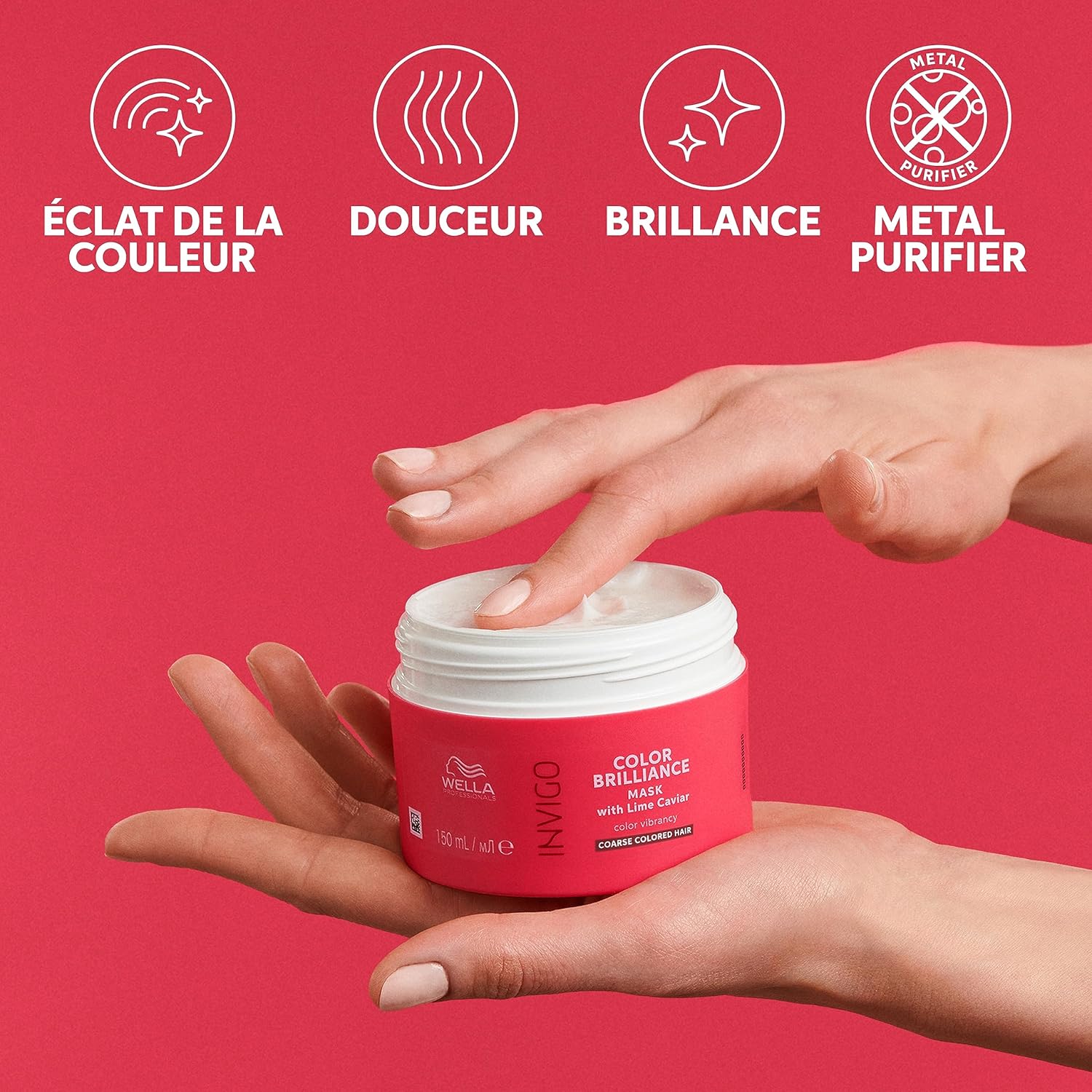 Wella Professionals - Invigo Color Brilliance - Masque cheveux épais - Brillance et soin intense