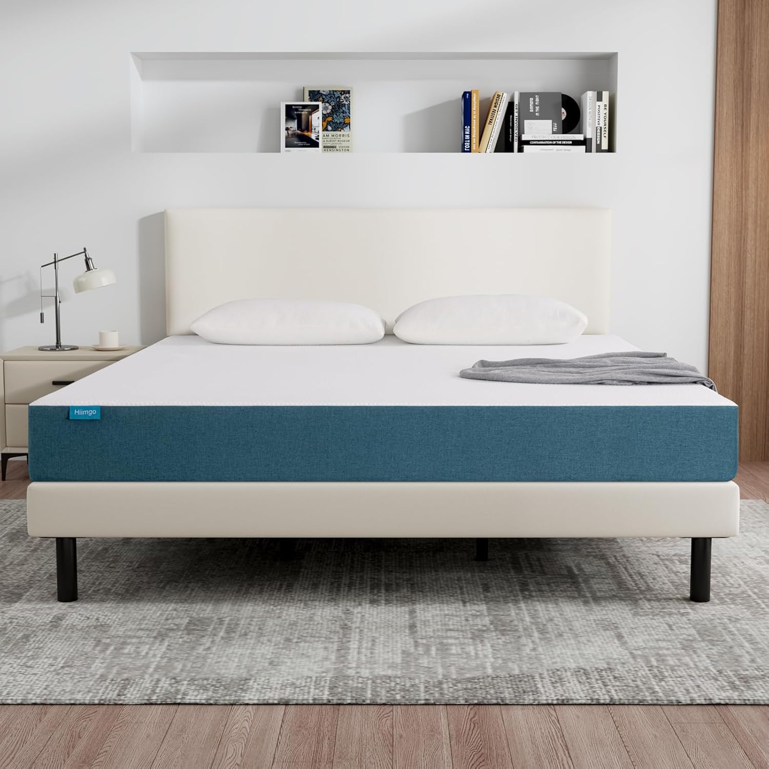 Matelas - mousse mémoire de forme réversible - 140x200 cm - soutien moyen, 22 cm de hauteur, haute densité