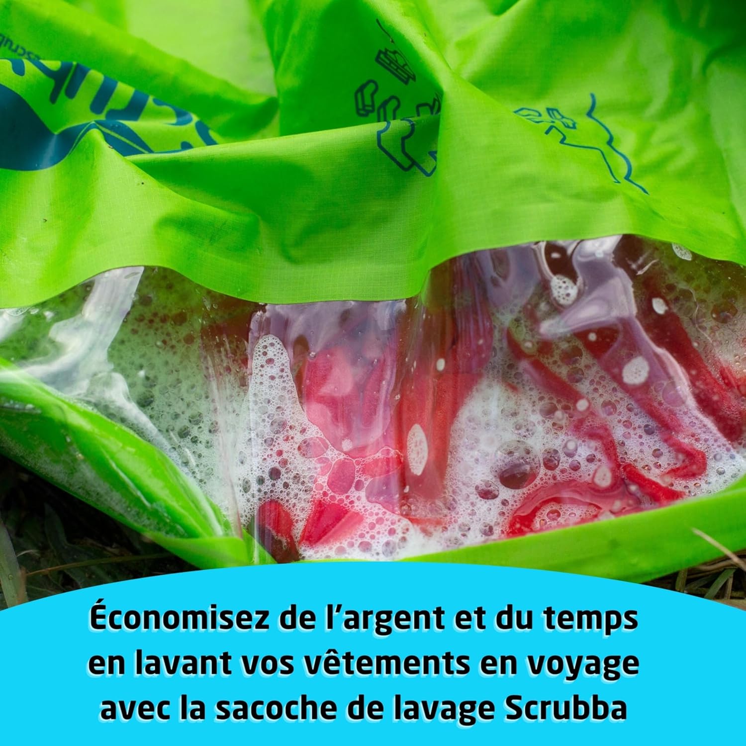 Scrubba - Sac Lave-Linge Portatif 2.0 - étanche, essorage compact, voyage