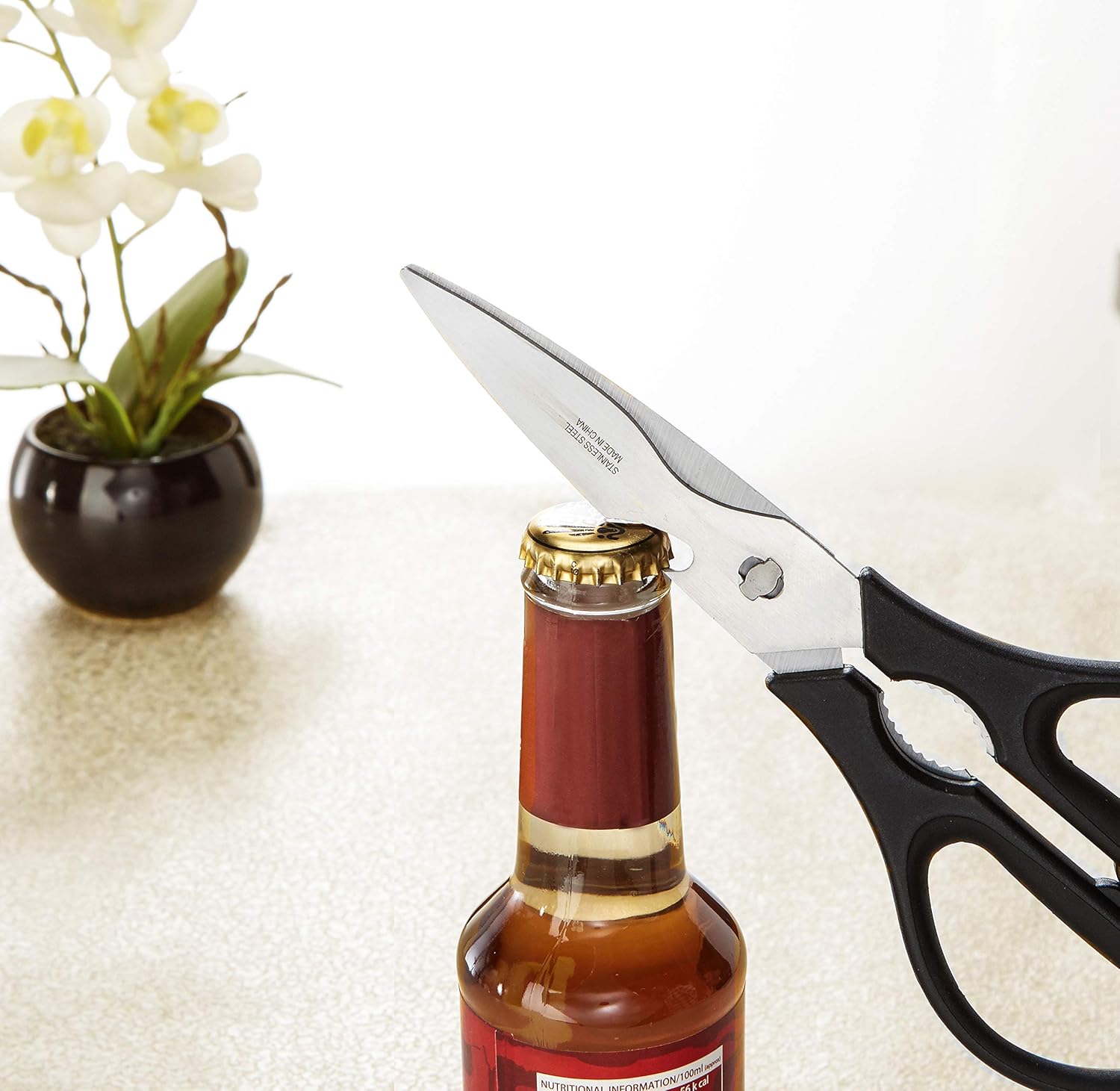 Amazon Basics - Inox série cuisine - 8 pouces - ciseaux multiusage robustes