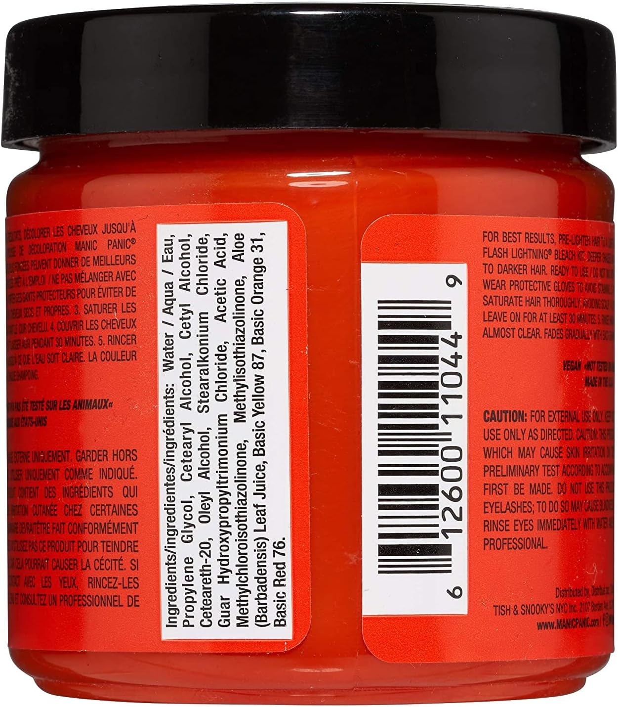 Manic Panic - Psychedelic Sunset Classic Creme - 3 x 118ml - vegan, coloration orange semi-permanente, cruelty free