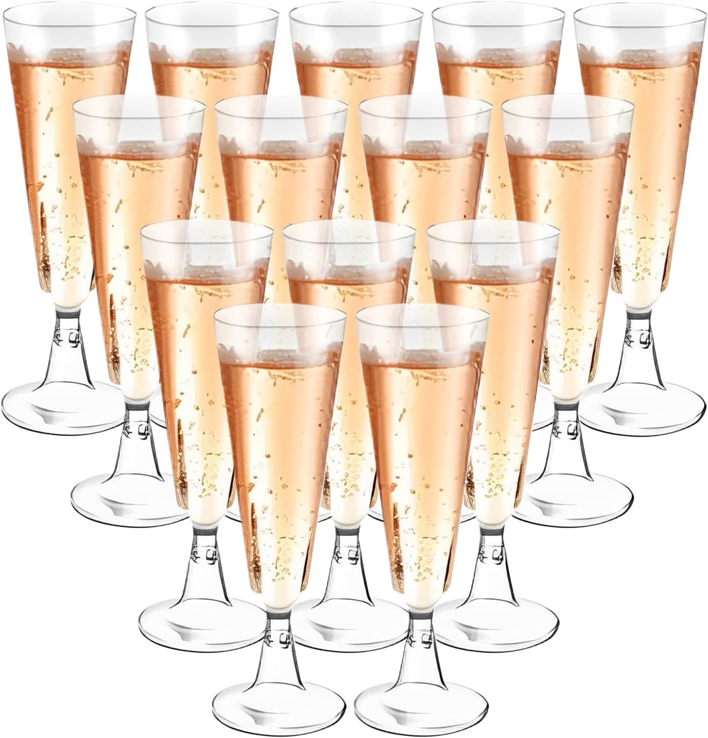 Flûtes à Champagne - 30 pièces - 160ml - Plastique réutilisable, transparent, élégant, pour fête