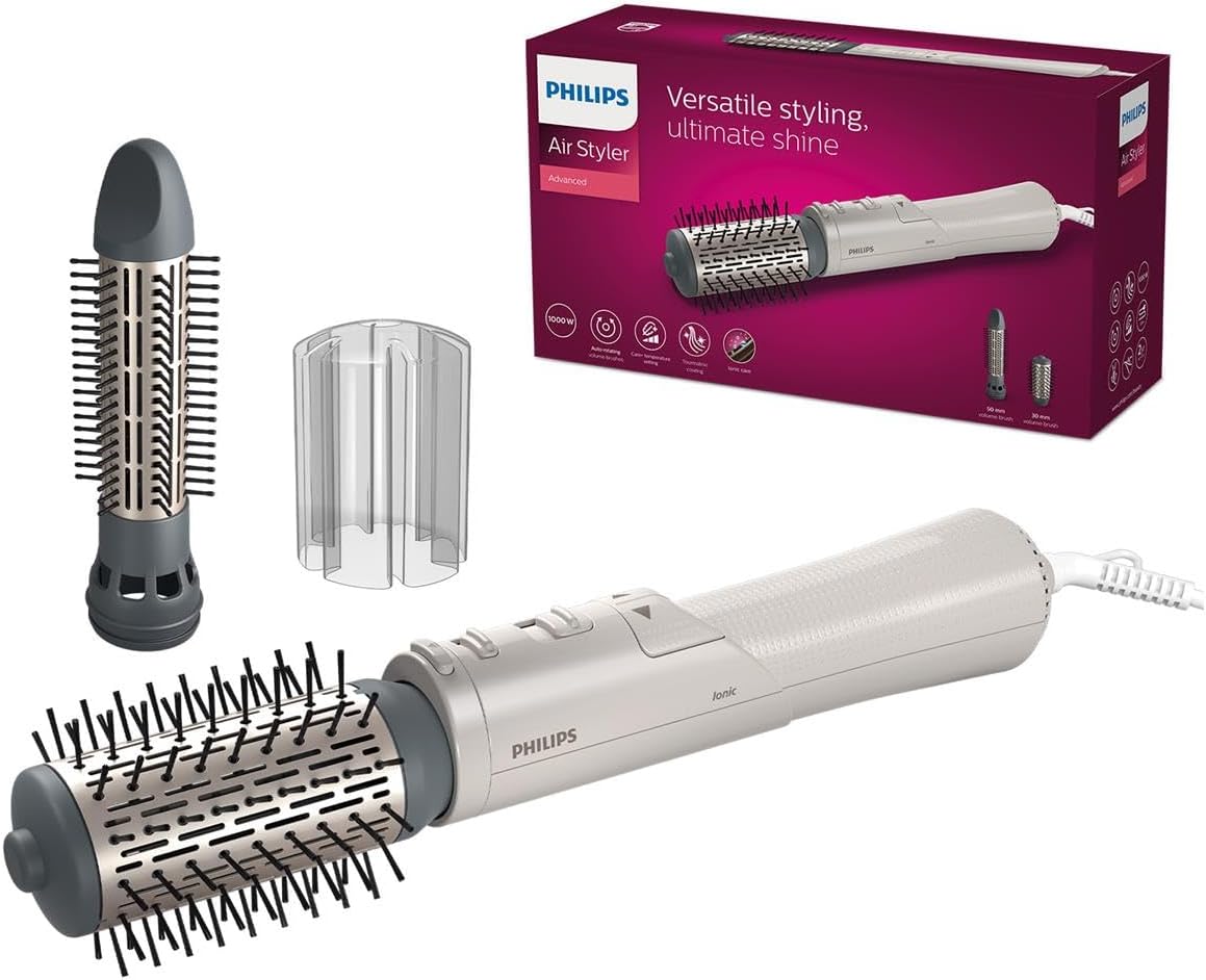 Philips - AirStyler 7000 - coiffeur volumisant, brosse rotative, tourmaline, céramique, 2 accessoires - BHA710/00