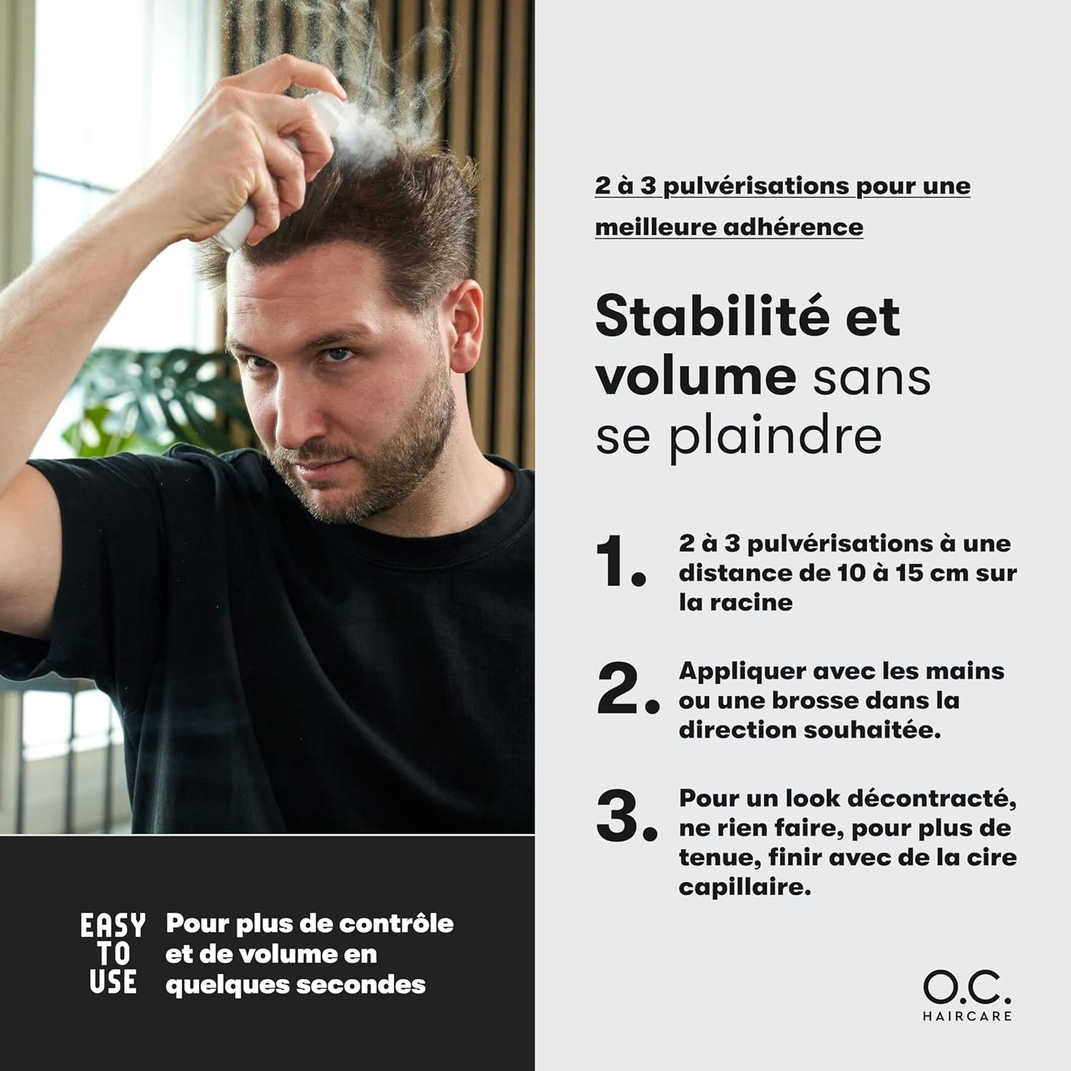 Poudre coiffante - effet mat - volume & tenue cheveux fins - stabilité maximale